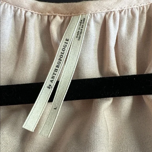 By Anthropologie-Pink Somerset puff sleeve maxi dress with floral print.Large - Picture 9 of 12